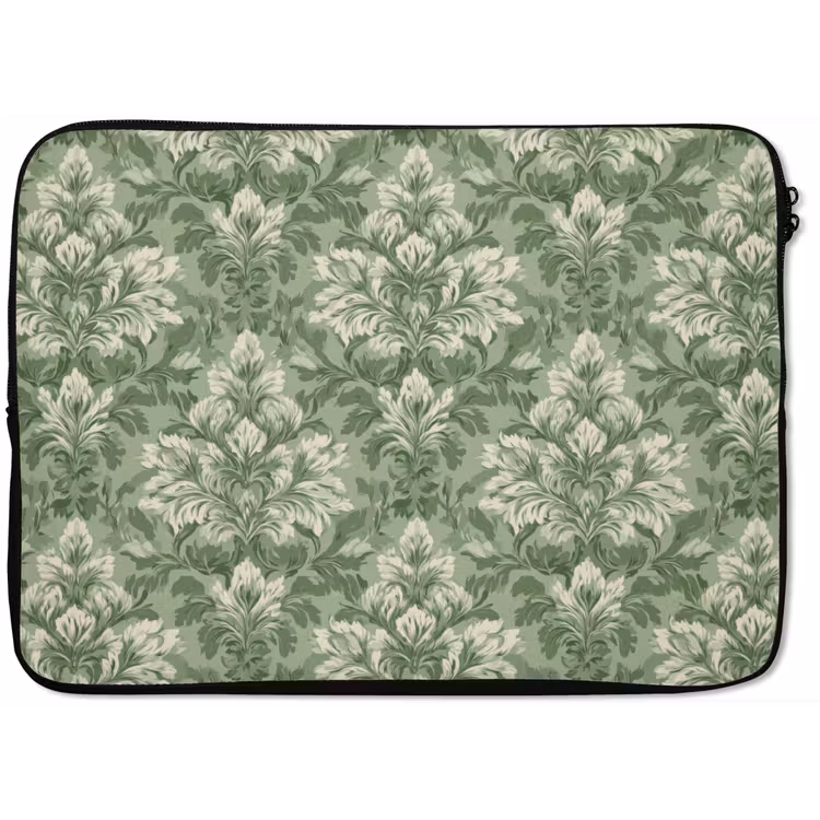 Sierlijk - Lichtgroen - Planten - Patroon - Getailleerd laptophoes neopreen klein 279 -zkaufland3dotto