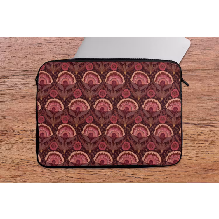 Antiek - Bloemen - Kleurrijk laptophoes neopreen klein 279 -tafel