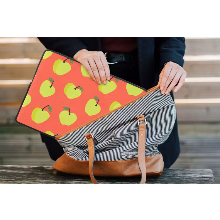 Appels - Modern - Groen laptophoes neopreen klein 279 -tas