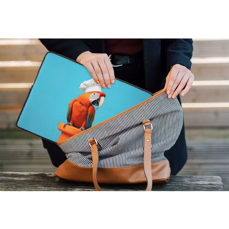 Ara - Koksmuts - Sokkel - Grappig laptophoes neopreen klein -tas