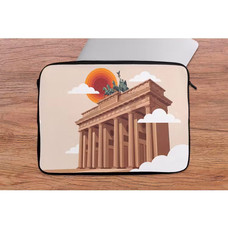 Architectuur - Brandenburg - Berlijn - Zonsondergang - Historisch laptophoes neopreen klein -tafel