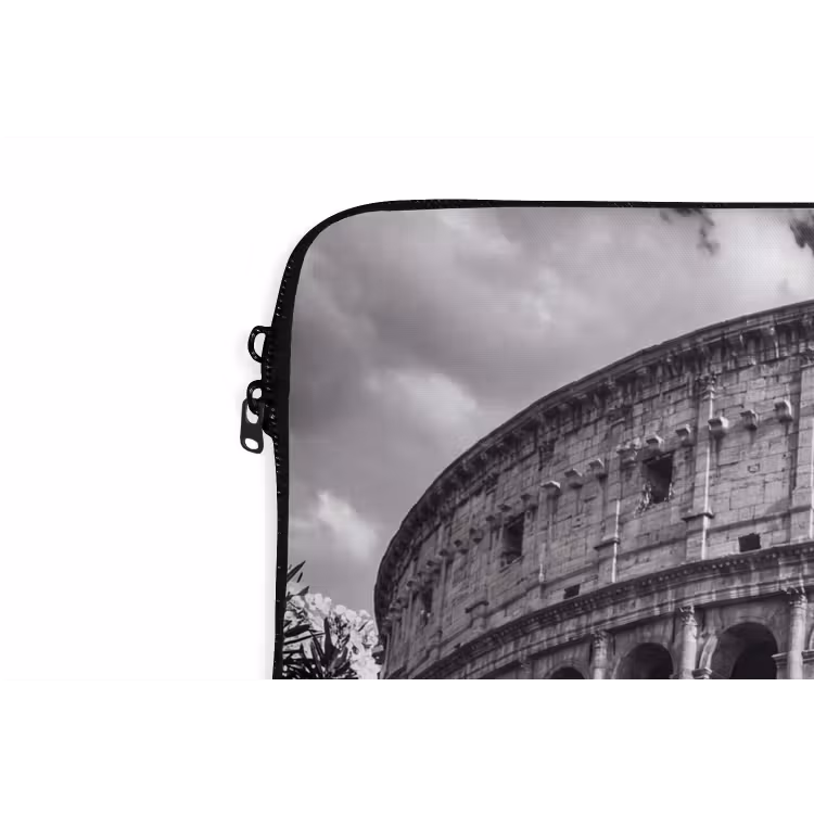 Architectuur - Colosseum - Rome - Historisch - Zwart-wit laptophoes neopreen klein -detail