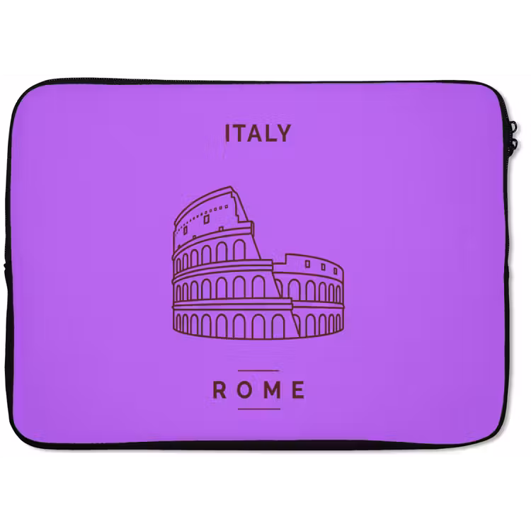 Architectuur - Colosseum - Rome - Minimalistisch - Paars laptophoes neopreen klein -zkaufland3dotto