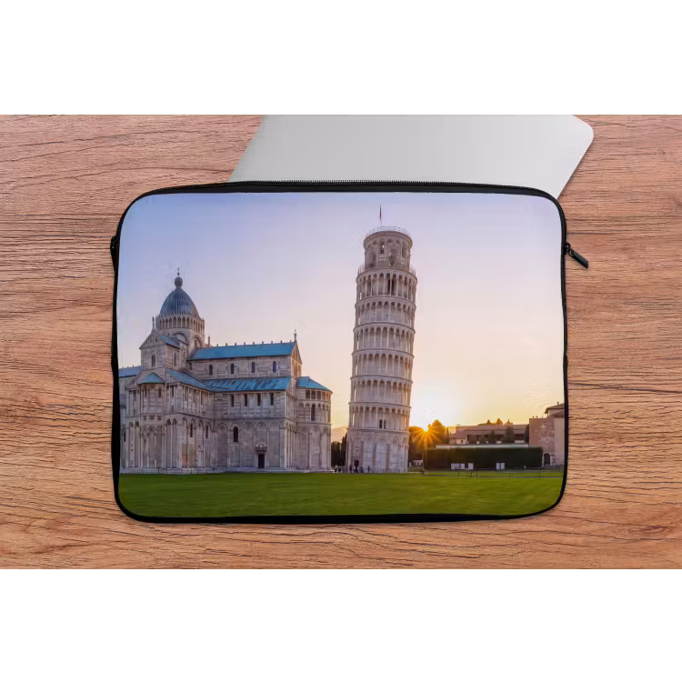 Architectuur - Toren - Pisa - Italië - Zonsondergang laptophoes neopreen klein -tafel