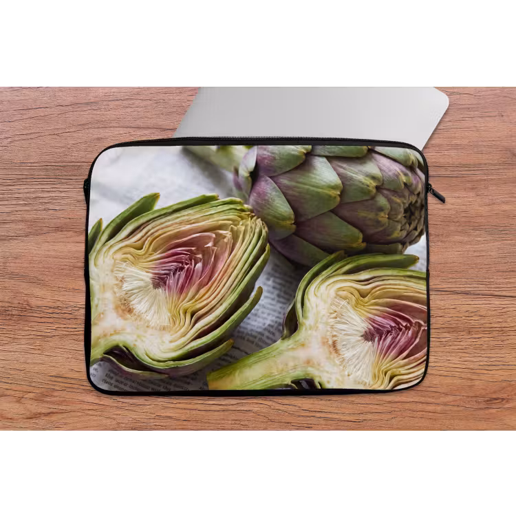 Laptop hülle - Artischocke – aufgeschnitten – Essen - Artisjok - Doorgesneden - Eten laptophoes neopreen klein