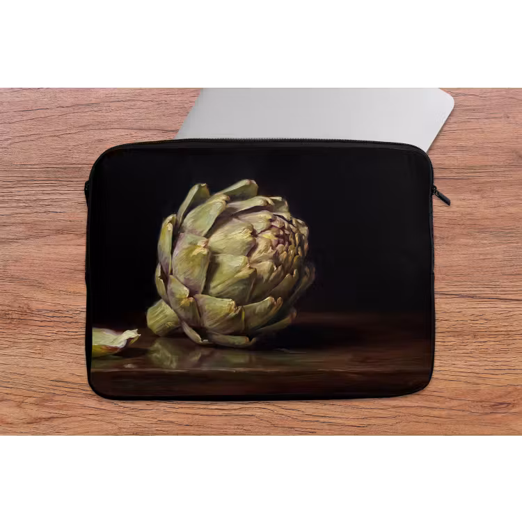 Laptop hülle - Artischocke – Essen – Klassisch - Artichok - Eten - Klassiek laptophoes neopreen klein