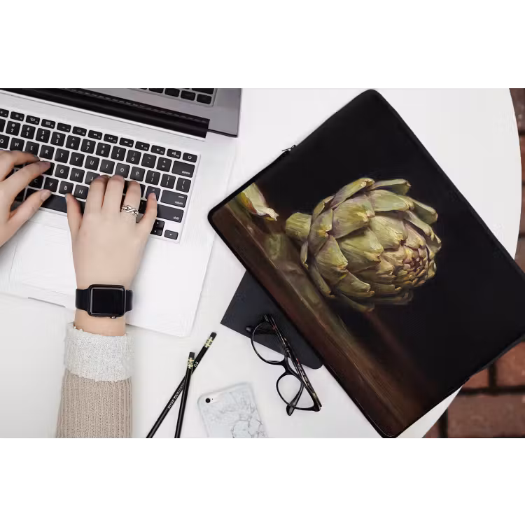 Laptop hülle - Artischocke – Essen – Klassisch - Artichok - Eten - Klassiek laptophoes neopreen klein