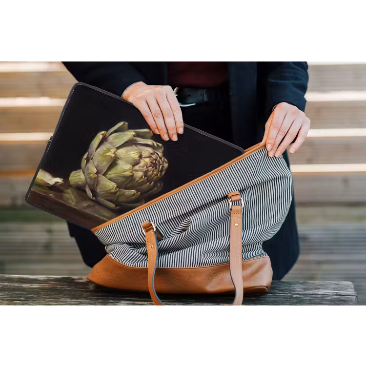 Laptop hülle - Artischocke – Essen – Klassisch - Artichok - Eten - Klassiek laptophoes neopreen klein
