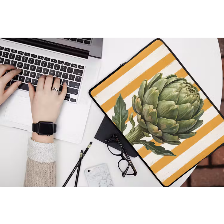 Laptop hülle - Artischocke – Modern – Gemüse - Artisjok - Modern - Groente laptophoes neopreen klein