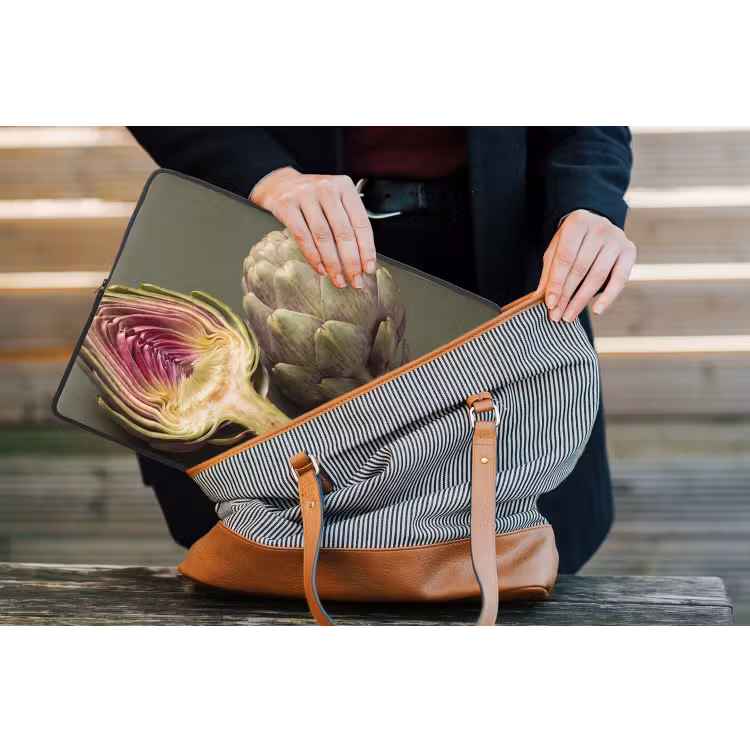 Laptop hülle - Artischocke – Violett – Lebensmittel - Artisjok - Paars - Voedsel laptophoes neopreen klein