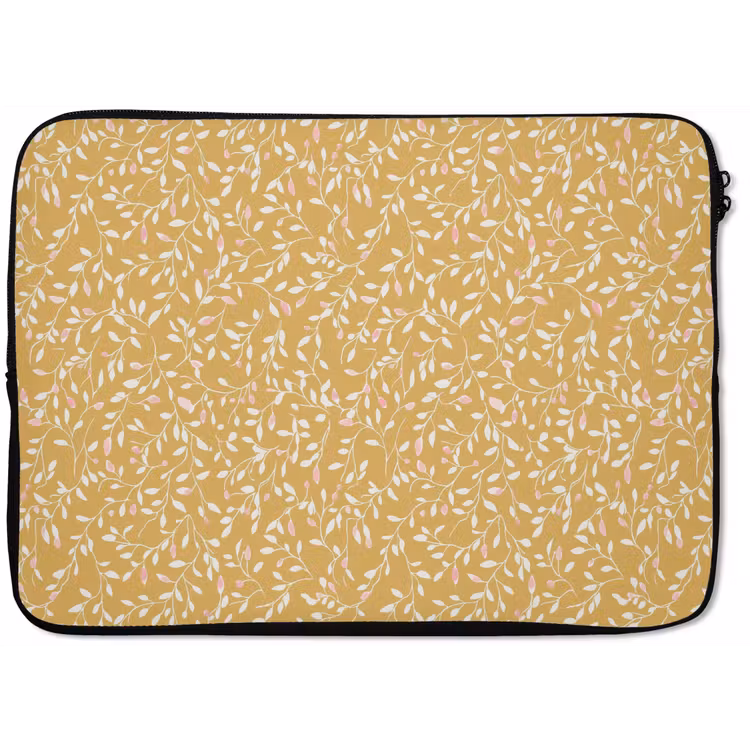 Takjes - Patroon - Oker laptophoes neopreen klein 279 -zkaufland3dotto