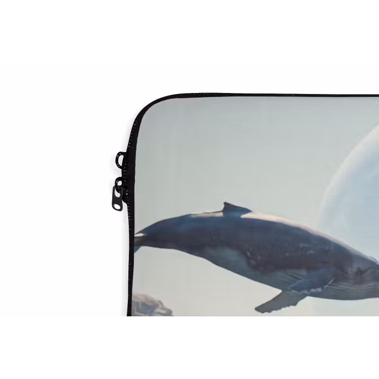 Laptop hülle - Astronaut – Wal – Fantasie - Ruimtevaarder - Walvis - Fantasie laptophoes neopreen klein
