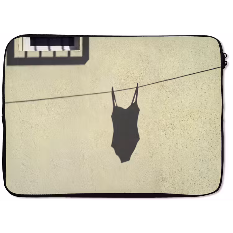 Badpak - Schaduw - Muur - Zomer - Minimalistisch laptophoes neopreen klein -zkaufland3dotto