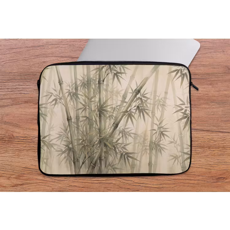 Bamboe - Bladeren - Aziatisch - Groen - Natuur laptophoes neopreen klein -tafel