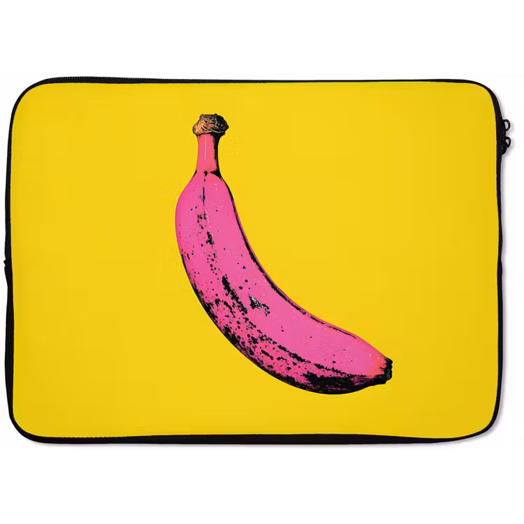 Banaan - Grafisch - Geel laptophoes neopreen klein -zkaufland3dotto