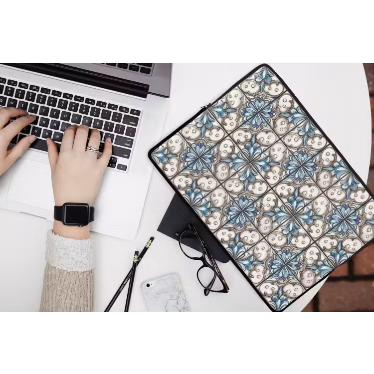 Barok - Tegel - Kleurrijk laptophoes neopreen klein 279 -bureau