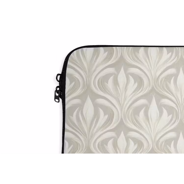 Barok - Patroon - Beige laptophoes neopreen klein 279 -detail