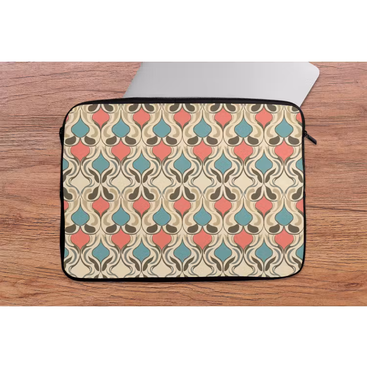 Barok - Retro - Kleurrijk laptophoes neopreen klein 279 -tafel
