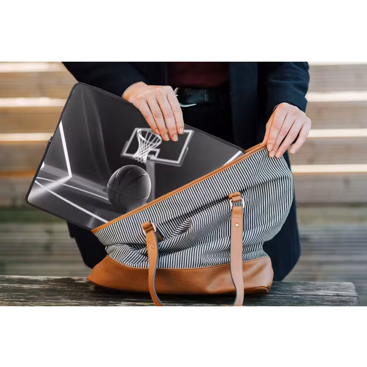 Basketbal - Basketbalveld - Lichtlijnen laptophoes neopreen klein -tas