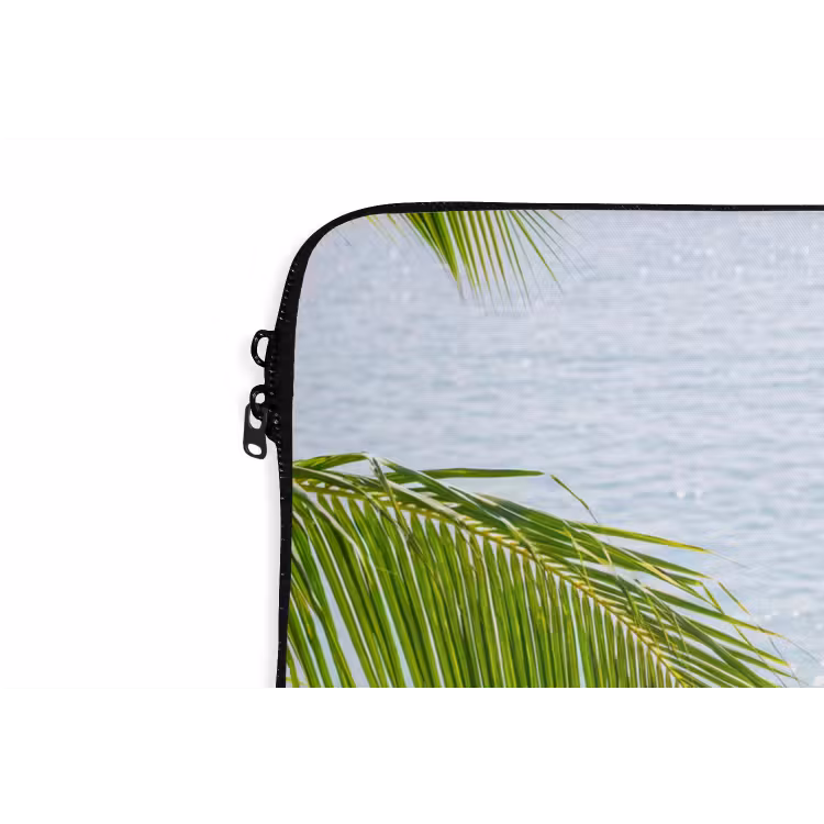 Boom - Bladeren - Water - Tropisch - Groen laptophoes neopreen klein -detail