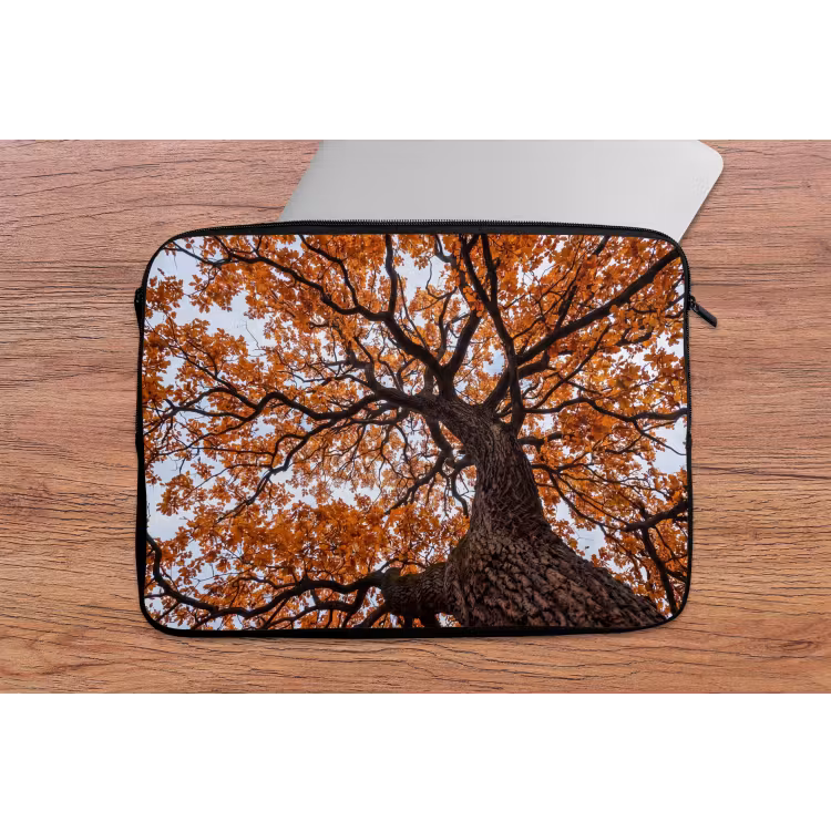 Boom - Bladerdak - Herfst - Oranje - Sfeervol laptophoes neopreen klein -tafel
