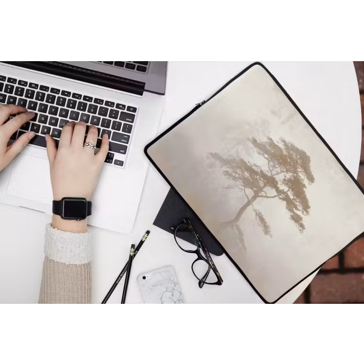 Boom - Oosterse stijl - Landschap laptophoes neopreen klein -bureau