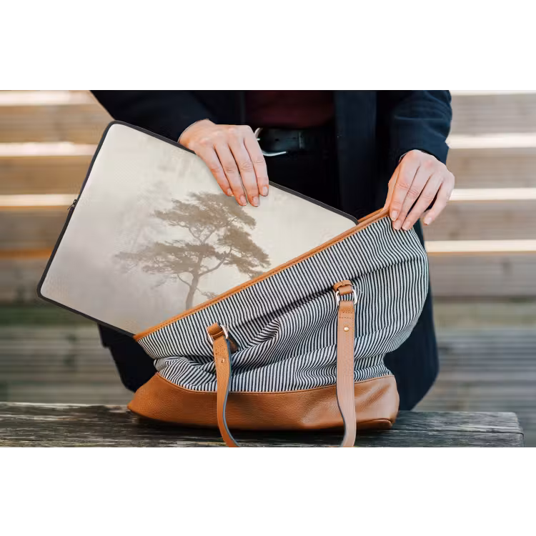 Boom - Oosterse stijl - Landschap laptophoes neopreen klein -tas