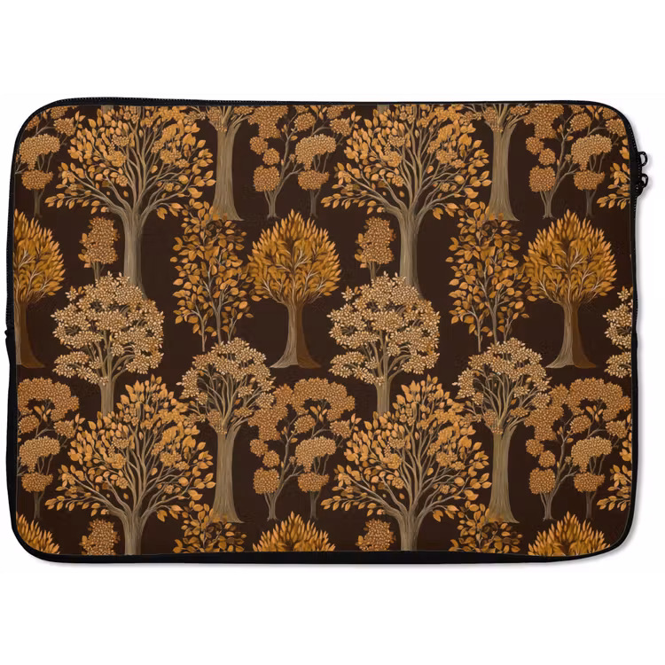 Bomen - Patroon - Bruin laptophoes neopreen klein 279 -zkaufland3dotto