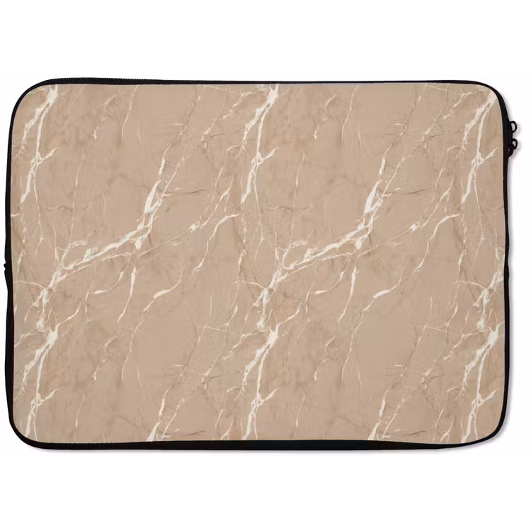 Beige - Marmer - Organisch - Wit laptophoes neopreen klein 279 -zkaufland3dotto