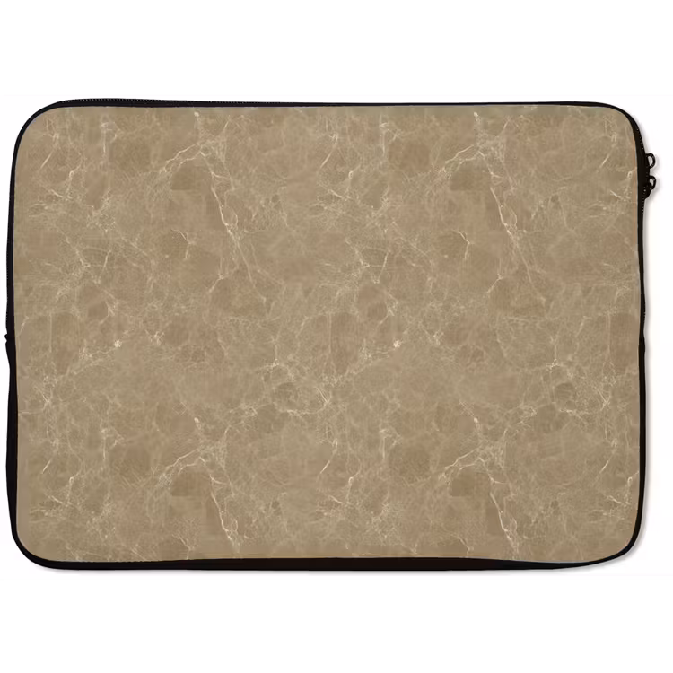 Beige - Marmer - Witte aders laptophoes neopreen klein 279 -zkaufland3dotto