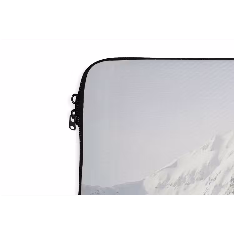 Berg - Sneeuw - Winter - Natuur - Wit laptophoes neopreen klein -detail