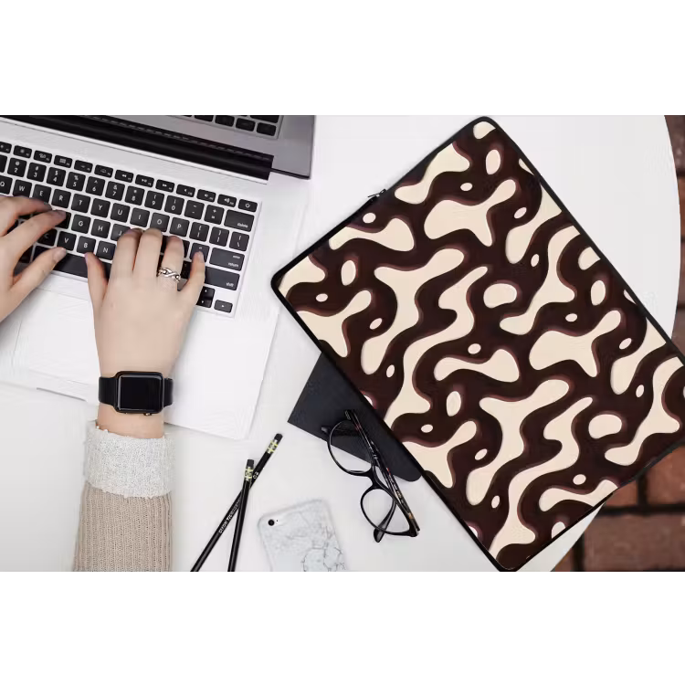 Organisch - Krachtig - Bruin laptophoes neopreen klein 279 -bureau
