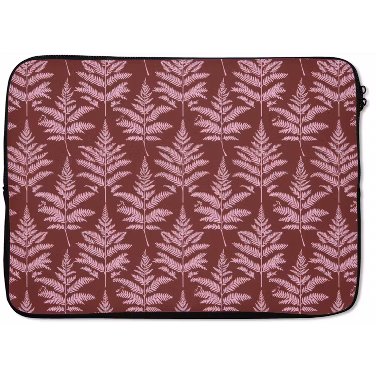 Blad - Patroon - Paars laptophoes neopreen klein 279 -zkaufland3dotto