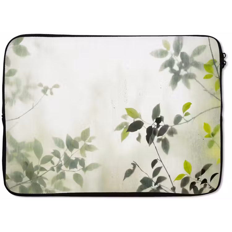 Blad - Schaduw - Natuur - Abstract - Groen laptophoes neopreen klein -zkaufland3dotto