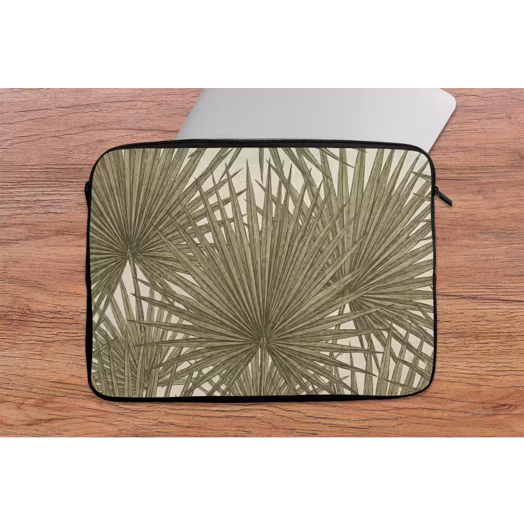 Blad - Tropisch - Patroon - Natuur - Groen laptophoes neopreen klein -tafel