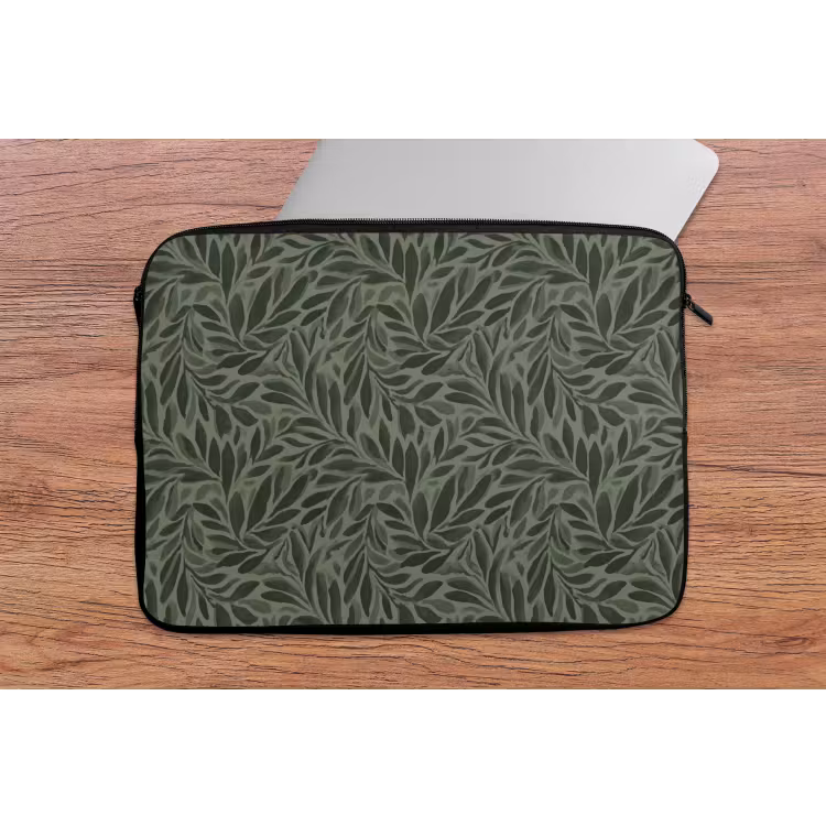 Bladeren - Organisch - Groen laptophoes neopreen klein 279 -tafel