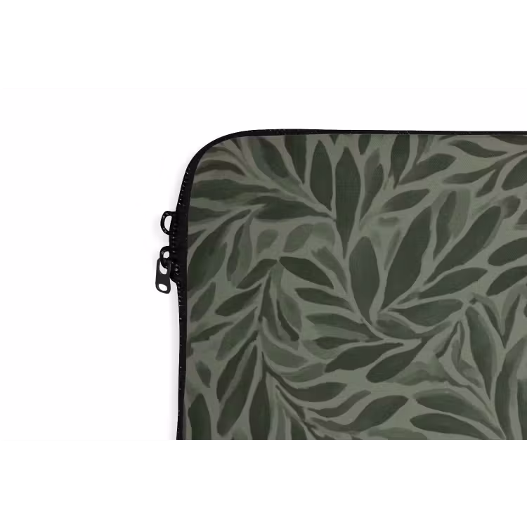Bladeren - Organisch - Groen laptophoes neopreen klein 279 -detail