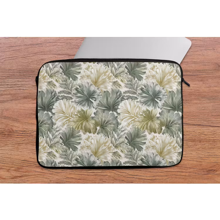 Bladeren - Botanisch - Groen laptophoes neopreen klein 279 -tafel