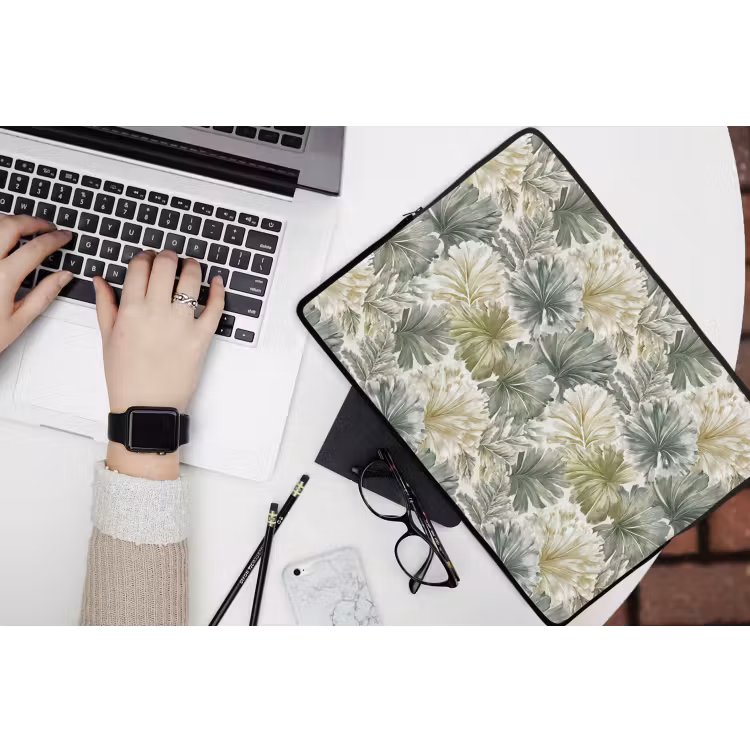 Bladeren - Botanisch - Groen laptophoes neopreen klein 279 -bureau