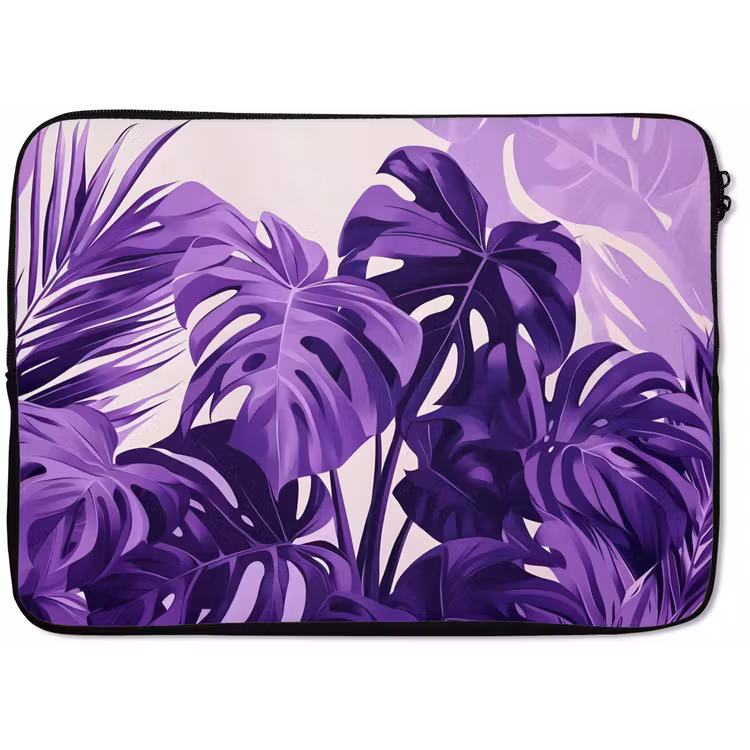 Bladeren - Paars - Tropisch - Abstract laptophoes neopreen klein -zkaufland3dotto