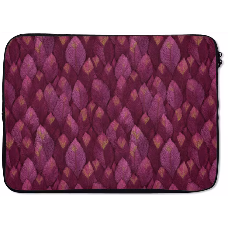 Bladeren - Patroon - Burgundy laptophoes neopreen klein 279 -zkaufland3dotto