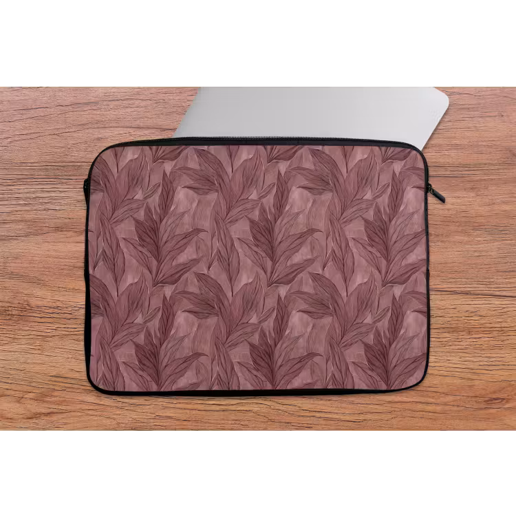 Bladeren - Patroon - Paars laptophoes neopreen klein 279 -tafel