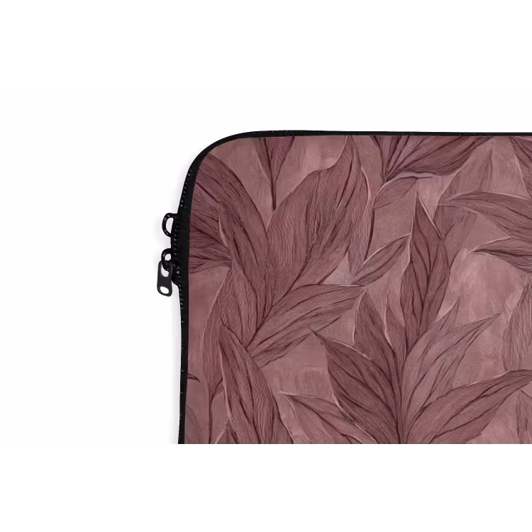 Bladeren - Patroon - Paars laptophoes neopreen klein 279 -detail