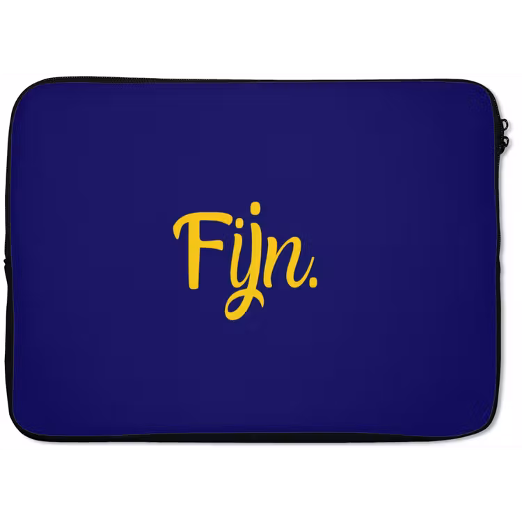 Blauw - Geel - Fijn laptophoes neopreen klein -zkaufland3dotto