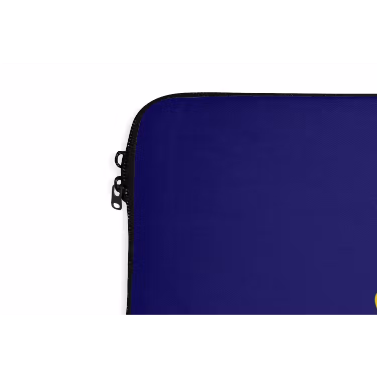 Blauw - Geel - Fijn laptophoes neopreen klein -detail