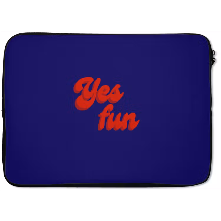 Blauw - Rood - Yes fun - 3D laptophoes neopreen klein -zkaufland3dotto