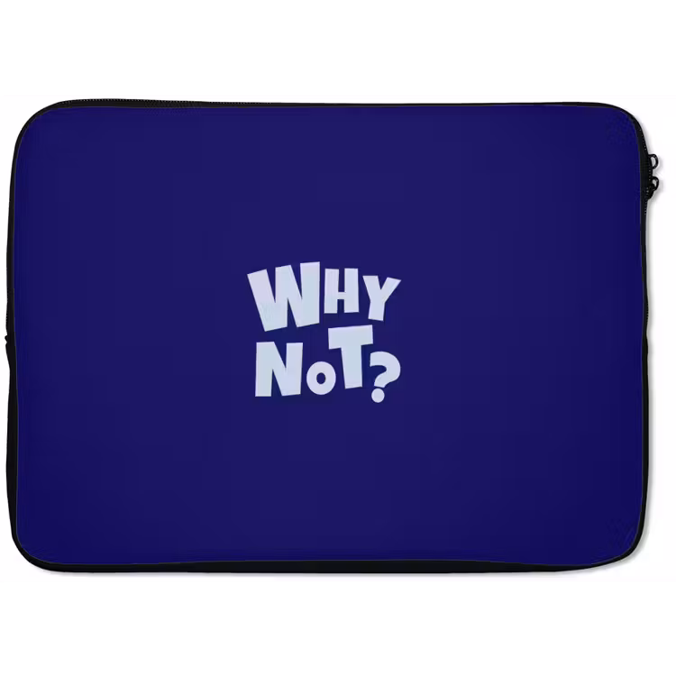 Blauw - Why not - Minimalistisch laptophoes neopreen klein -zkaufland3dotto
