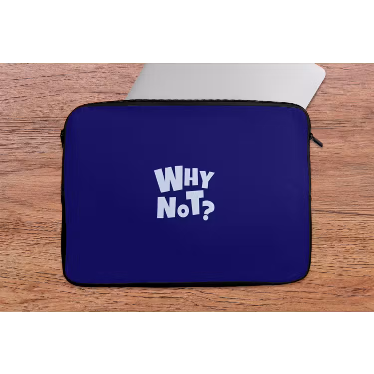 Blauw - Why not - Minimalistisch laptophoes neopreen klein -tafel