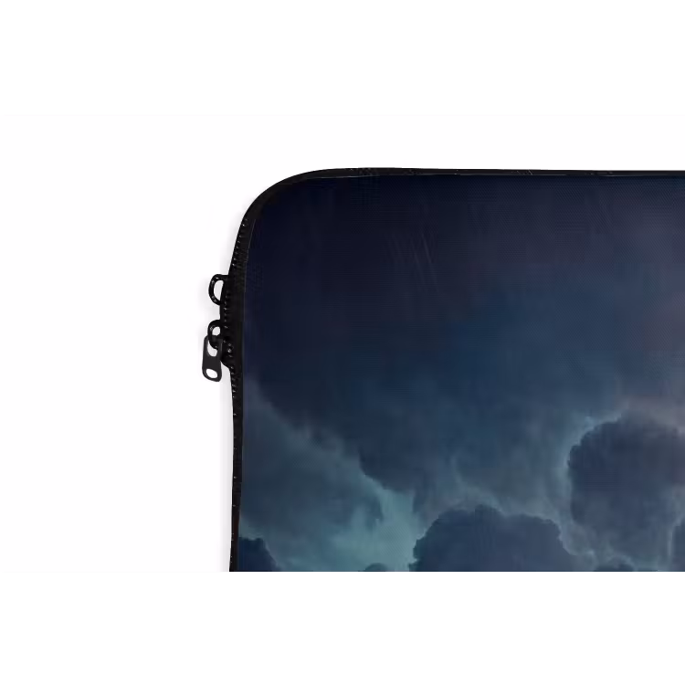 Bliksem - Storm - Natuur - Donker laptophoes neopreen klein -detail