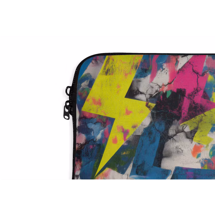 Bliksemschichten - Patroon - Marmer - Kleuren laptophoes neopreen klein -detail